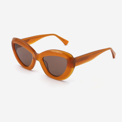 Butterfly-shaped with 3D effect Acetate Female Sunglasses  22A8074